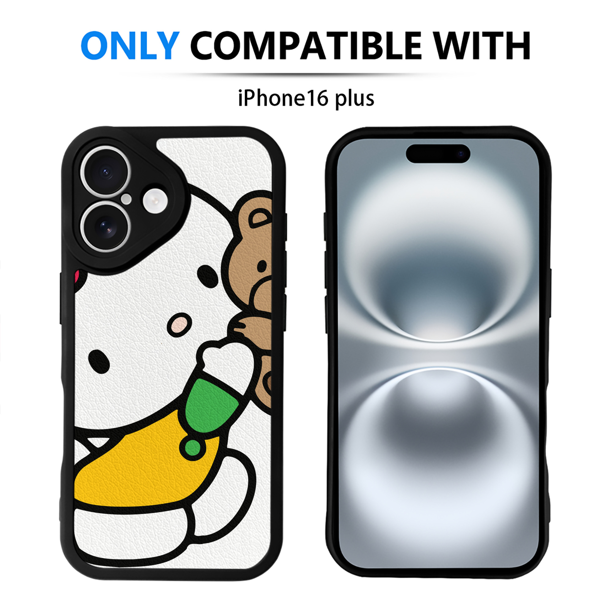 （画像用） Hello Kitty ハローキティ 【iPhone 16シリーズ対応】シリコンスマホケース（レザー調） 材質：シリコン